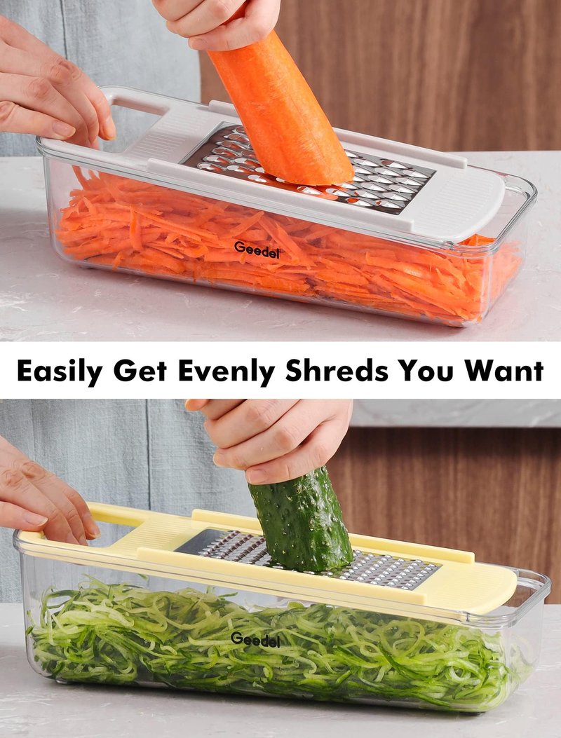 Geedel Professional Mandoline Slicer for Kitchen, Multi Purpose Vegetable Slicer Cutter, Vegetable Cutter Onion Cutter for Veggie Fruit Cheese