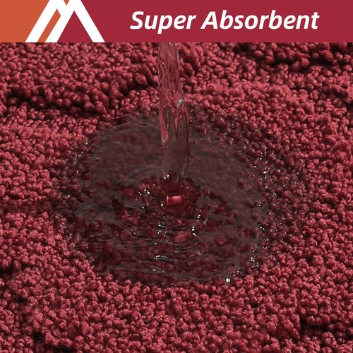 COSY HOMEER Soft Kitchen Rugs [2 PCS] for in Front of Sink Super Absorbent Kitchen Floor Mats and Mats 24x35 Inch/24X60 Non-Skid Kitchen Mat Standing Mat Washable,Polyester,Red