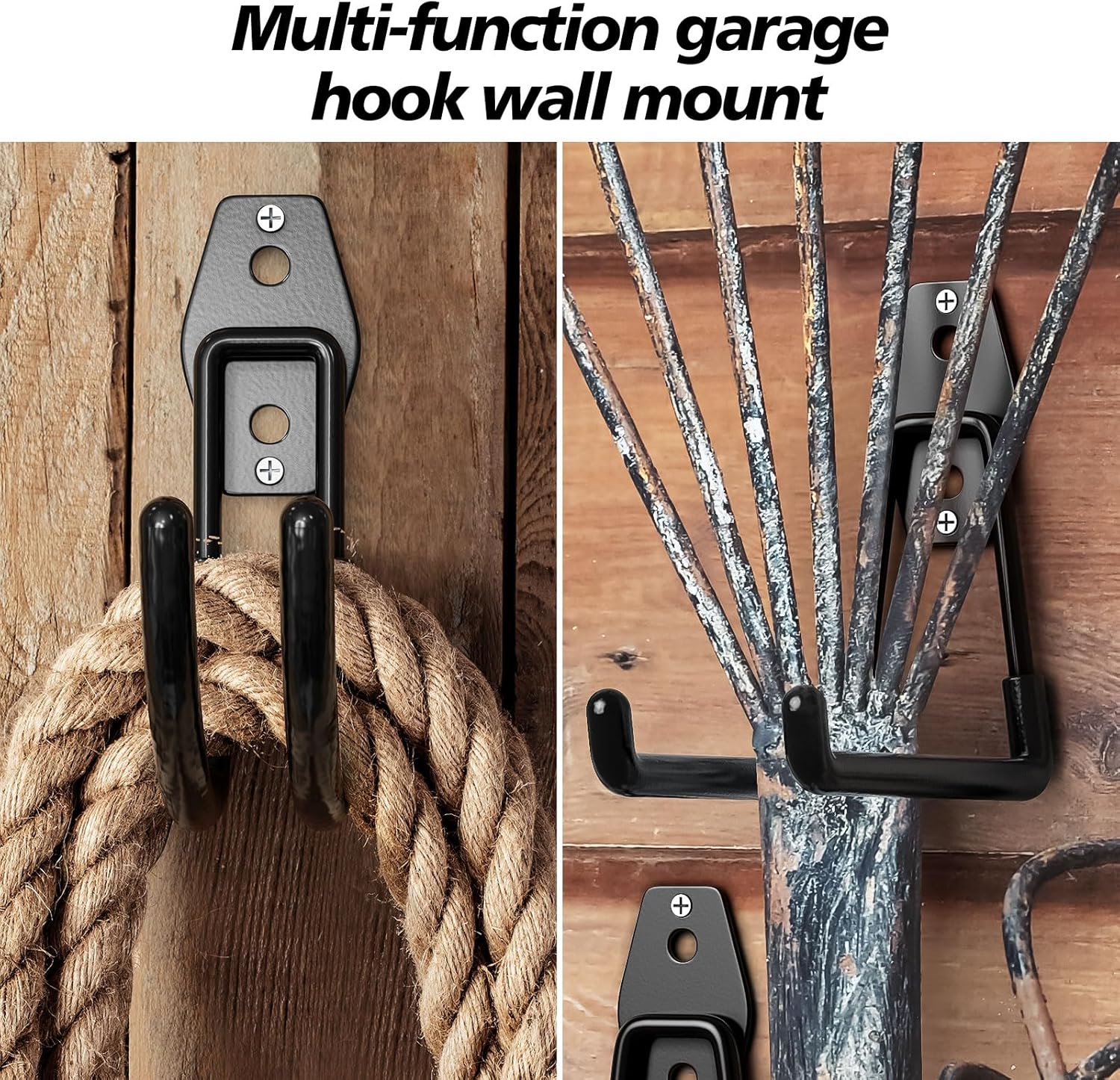 Skiennix Heavy Duty Garage Hooks - Solid Steel Wall Mount Hangers with Anti-Slip Coating | 30 Pack for Organizing Tools