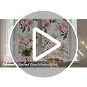 Stained Glass Window Privacy Film - Floral Design, 17.5" x 78.7"