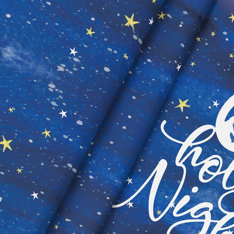 Horaldaily Christmas Tablecloth 90×90 Inch Round, Blue Holy Night Snow Washable Table Cover for Party Picnic Dinner Decor