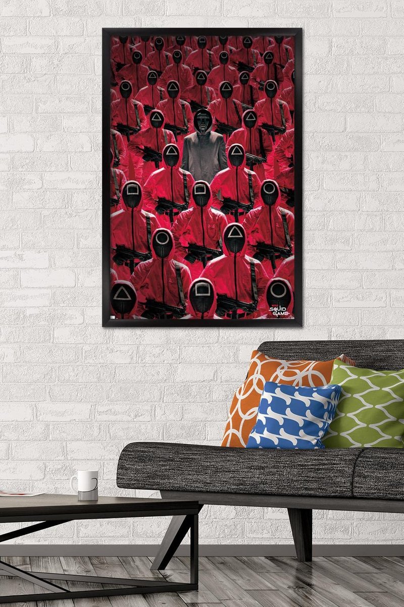 Trends International Netflix Squid Game - Key Art Wall Poster, 22.375" x 34", Black Framed Version