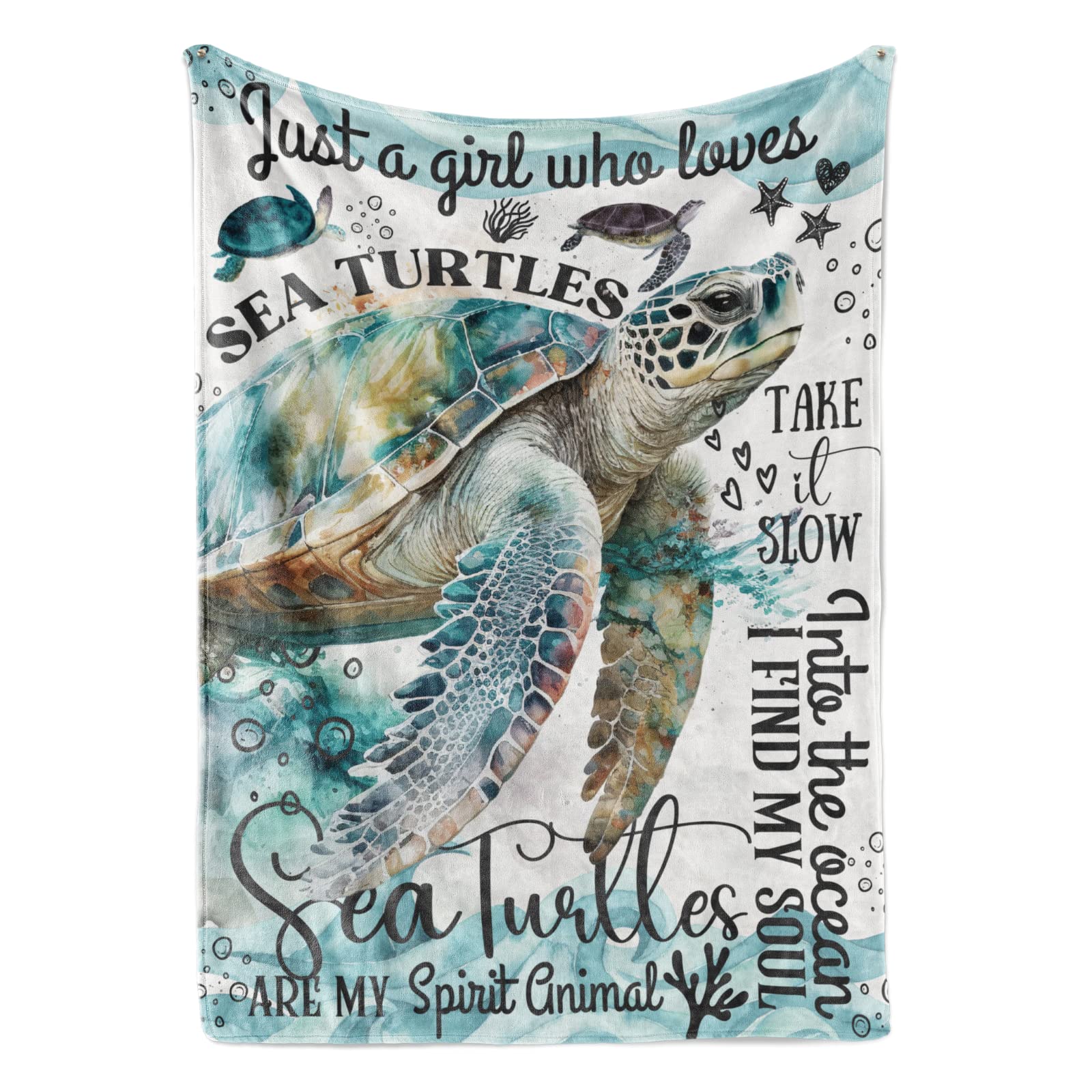 InnoBeta Sea Turtle Gifts for Women, Turtle Blanket and Throw, Perfect for Birthday/Christmas, 50'' x 65''