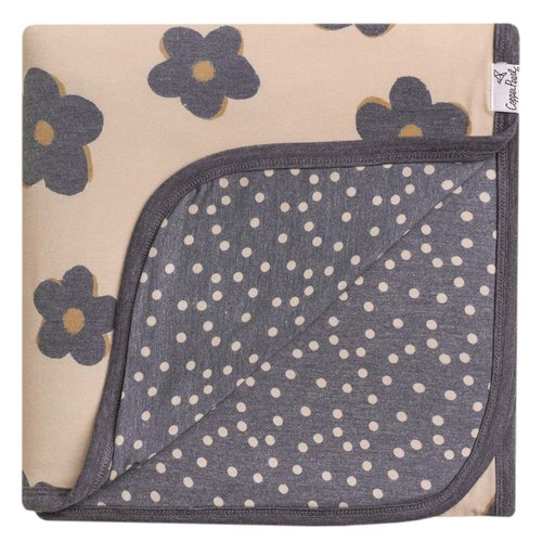 Copper Pearl Large Premium Knit Baby 3 Layer Stretchy Quilt Blanket Gemma in Tan