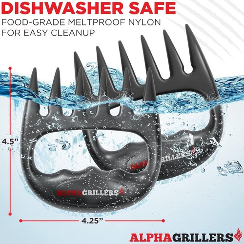 Alpha Grillers Instant Read Meat Thermometer - Perfect for Cooking, Grilling & BBQ | Includes Meat Shredder Claws