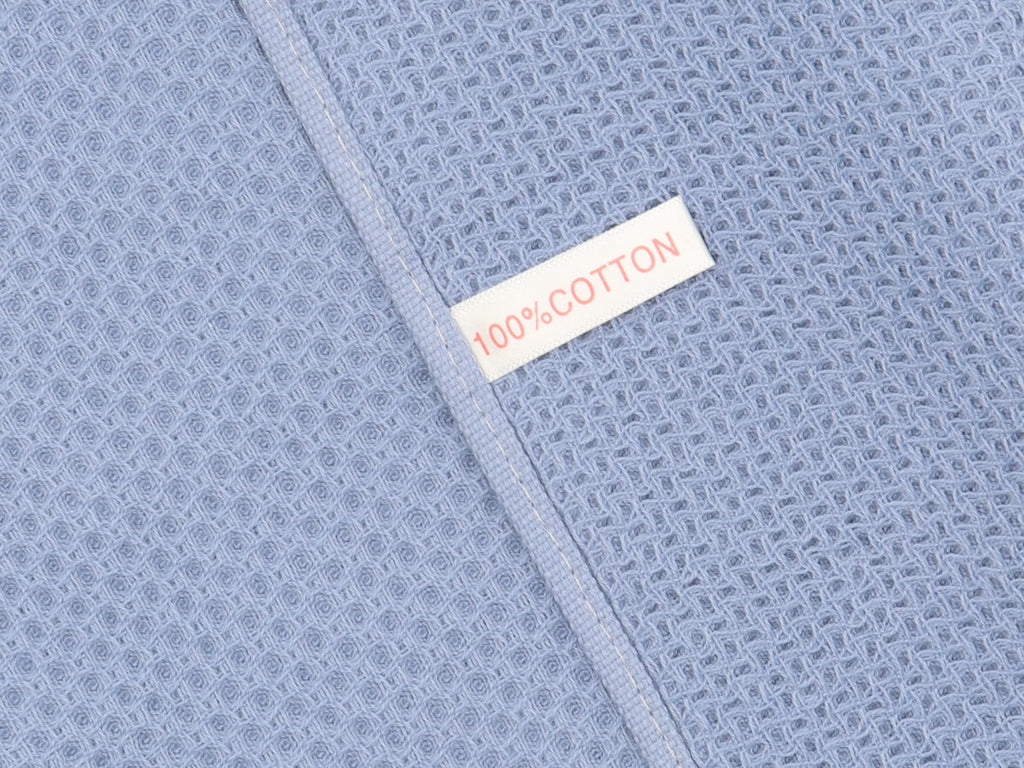 Mia'sDream Cotton Waffle Weave Hand Face Head Towel, Kitchen Tea Dish Washcloths, Soft Absorbent Bath Guest Gym, 13x28 Inch, 3 Pack (Blue)