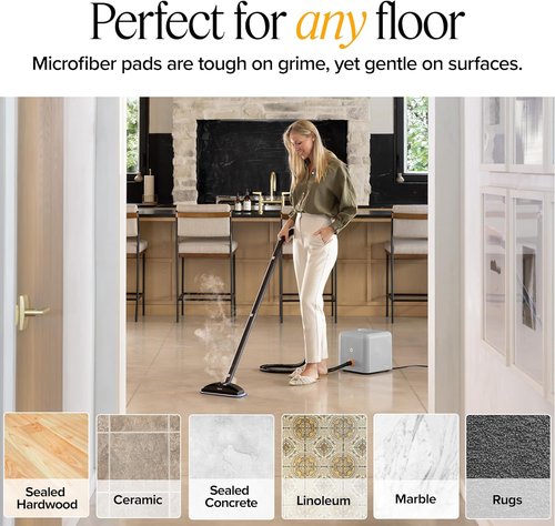 Dupray Washable Microfiber Floor Pads - Steam Cleaner Accessory | Pack of 5 for Deep Cleaning