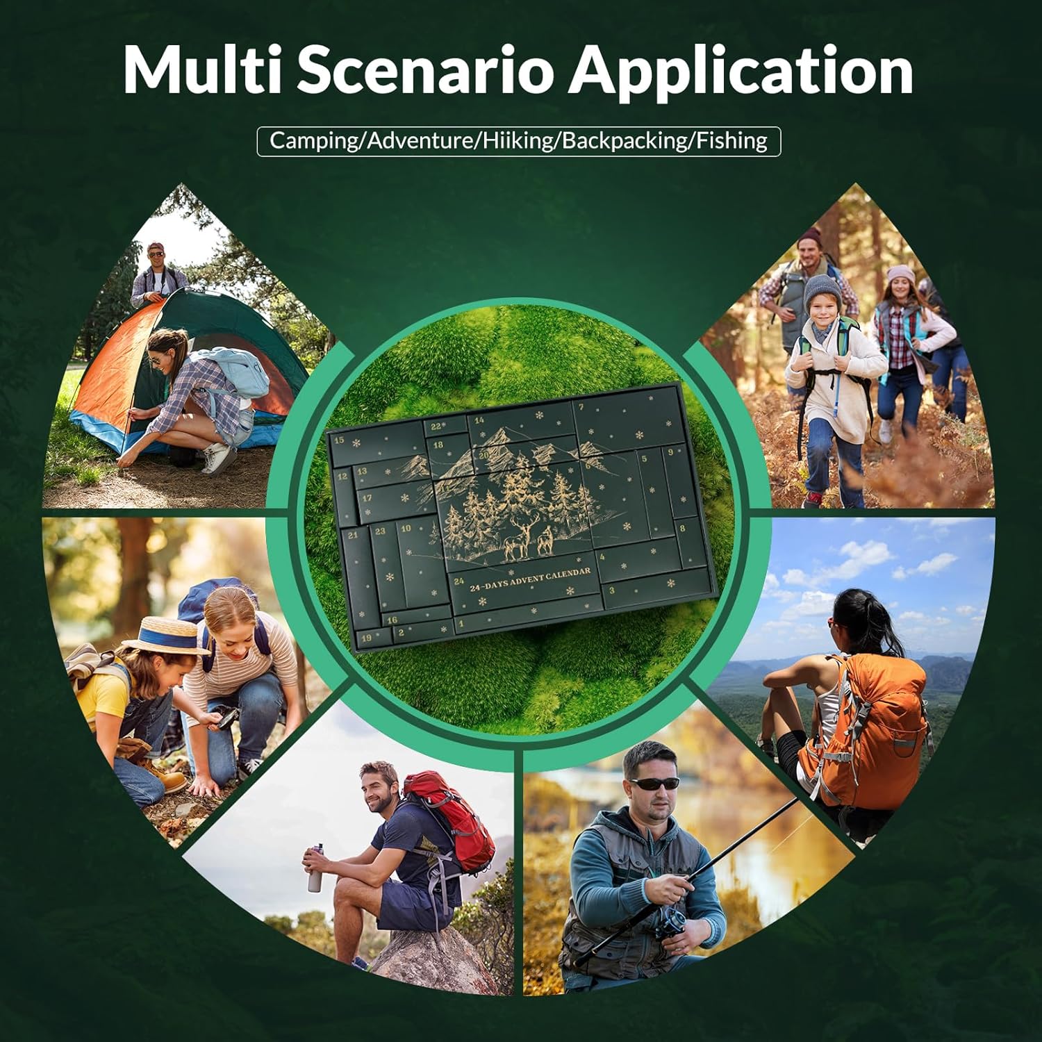 Skiennix Survival Kit Advent Calendar - 24 Days of Essential Emergency Gear for Outdoor Enthusiasts