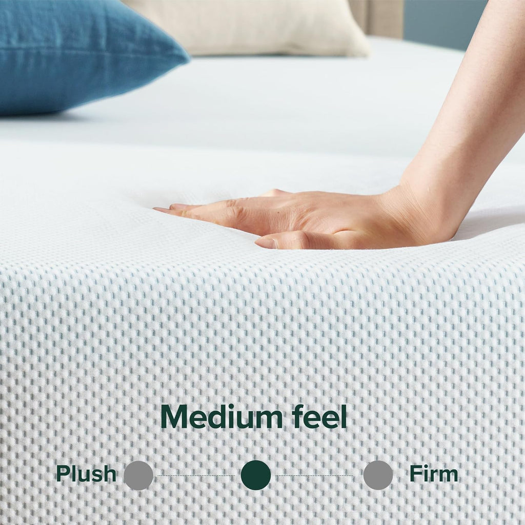 Zinus 12 Inch Green Tea Memory Foam Mattress - King Size, Cooling Gel, Medium Firm, Fiberglass Free