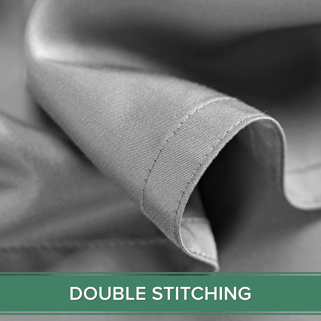 Pure Bamboo Short Queen Sheets - 100% Organic Viscose, Soft & Cooling Bed Set | 60"x75", Stone Grey