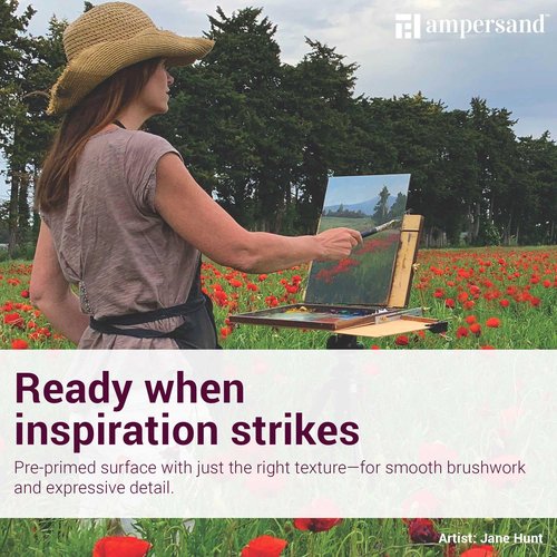 Ampersand Art Supply Museum Series Gessobord | 12x16 | 2" Cradled Profile | Gesso Wood Painting Panel for Oil and Acrylic Paint & Mixed Media | Canvas Panel Alternative in Professional Art Supplies