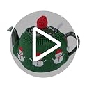 Knitted Acrylic Teapot Cosy for 400-600ml Tea Pots, Two-Piece Dust Cover
