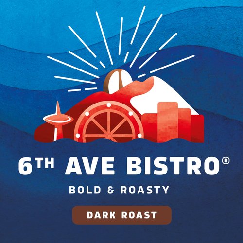 Seattle’s Best Coffee, Dark Roast Ground Coffee, 6th Ave Bistro, 100% Arabica, 6 Bags (12 oz Each)