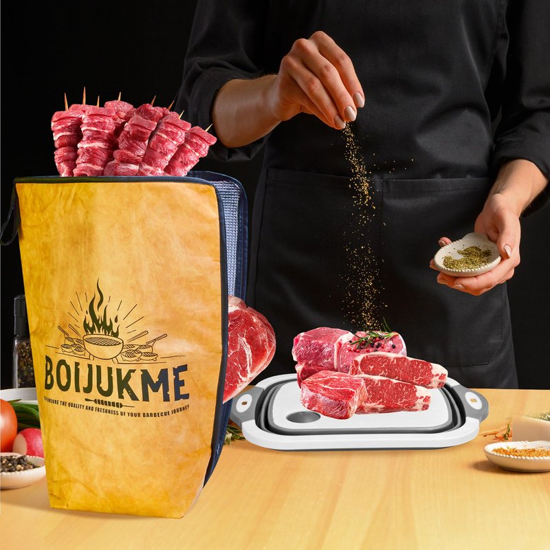 BBQ Blanket for Resting Meat,Insulated Meat Resting Bag for Smoking Meat Accessories,3 in 1bbq prep tub ，Rest Ez BBQ Blanket,Reusable Meat Resting Bag