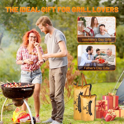 2 Pack BBQ Blanket for Resting Meat, 21&15 Inch Reusable Smoker Meat Resting Blanket with Grilling Guide, Grill Accessories Gifts for Men, Dad