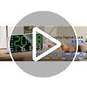 9.5-Inch Digital Alarm Clock with Large LED Display, Dual Alarms & Dimming