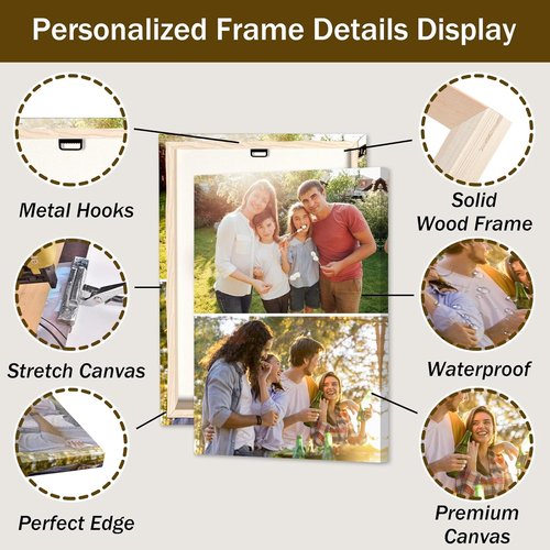 Collage Canvas Prints - Custom 4-Image Wall Art | Personalized Gifts for Weddings, Babies, Pets