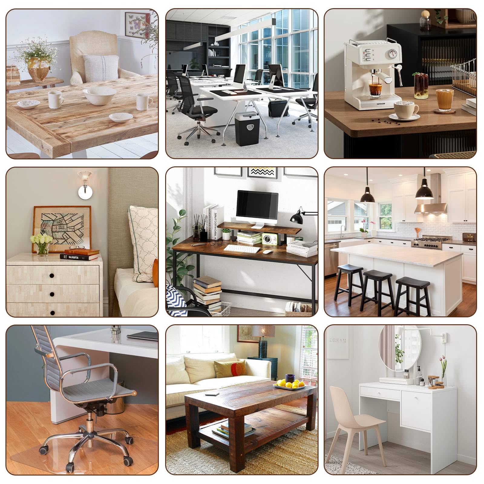 Whirltique Clear Table Cover Protector 30 x 60 Inch, 2mm Thick for Dining Room, Clear Plastic Cover, Pad Mat for Kitchen, Writing Desk Pad for Desktop