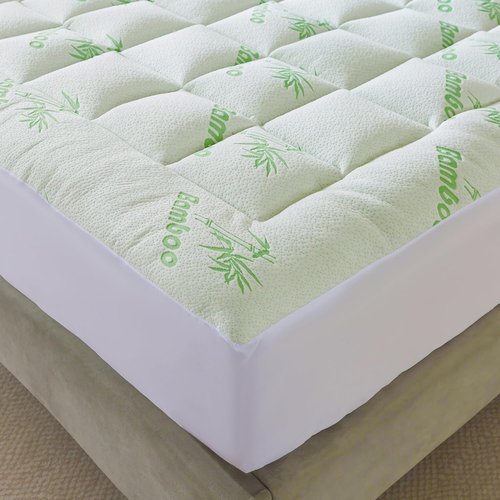 ANALIN® Bamboo Viscose Mattress Topper - Soft Pillow Top for King Size Mattresses | Breathable & Stretchable Design for Back Pain Relief