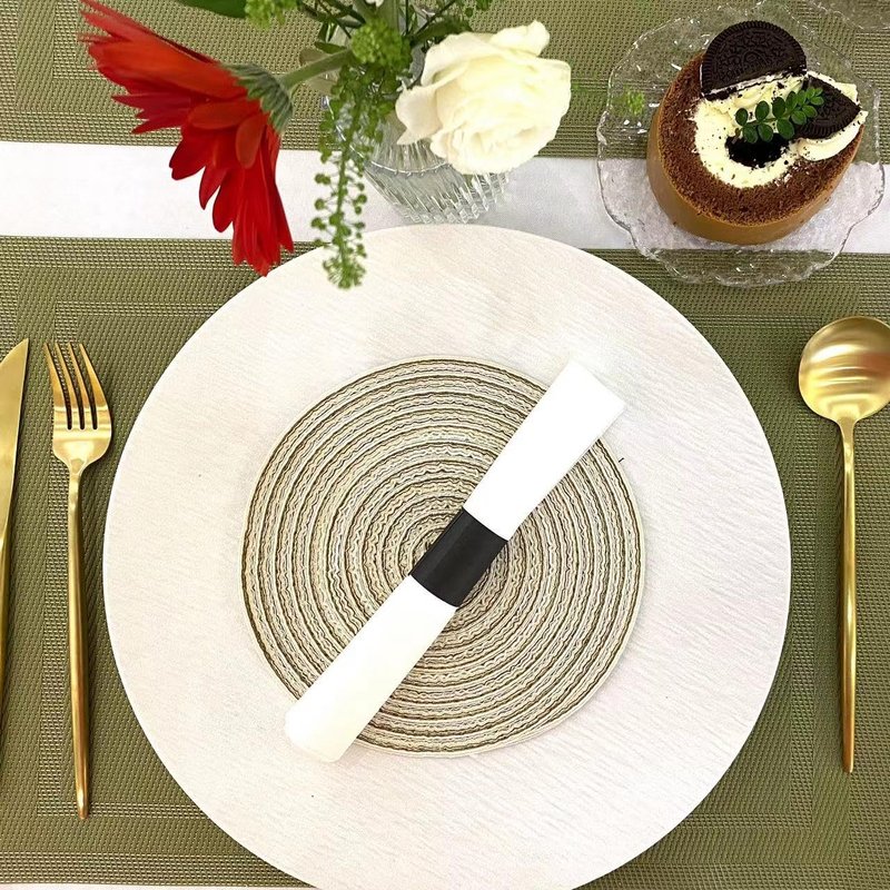Germiwipe 2500Pcs Black Napkin Bands,Easy to Separate, Time-Saving,Paper Napkin Rings Self-Adhesive,Silverware Wraps Bands,Perfect for Birthday Parties, Weddings, Family Reunion & Events