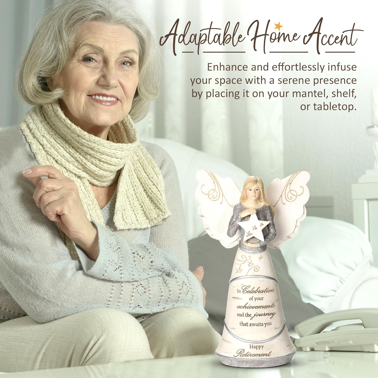 Pavilion Gift Company Celebration of Retirement Angel Figurine - 6.5" Decorative Keepsake