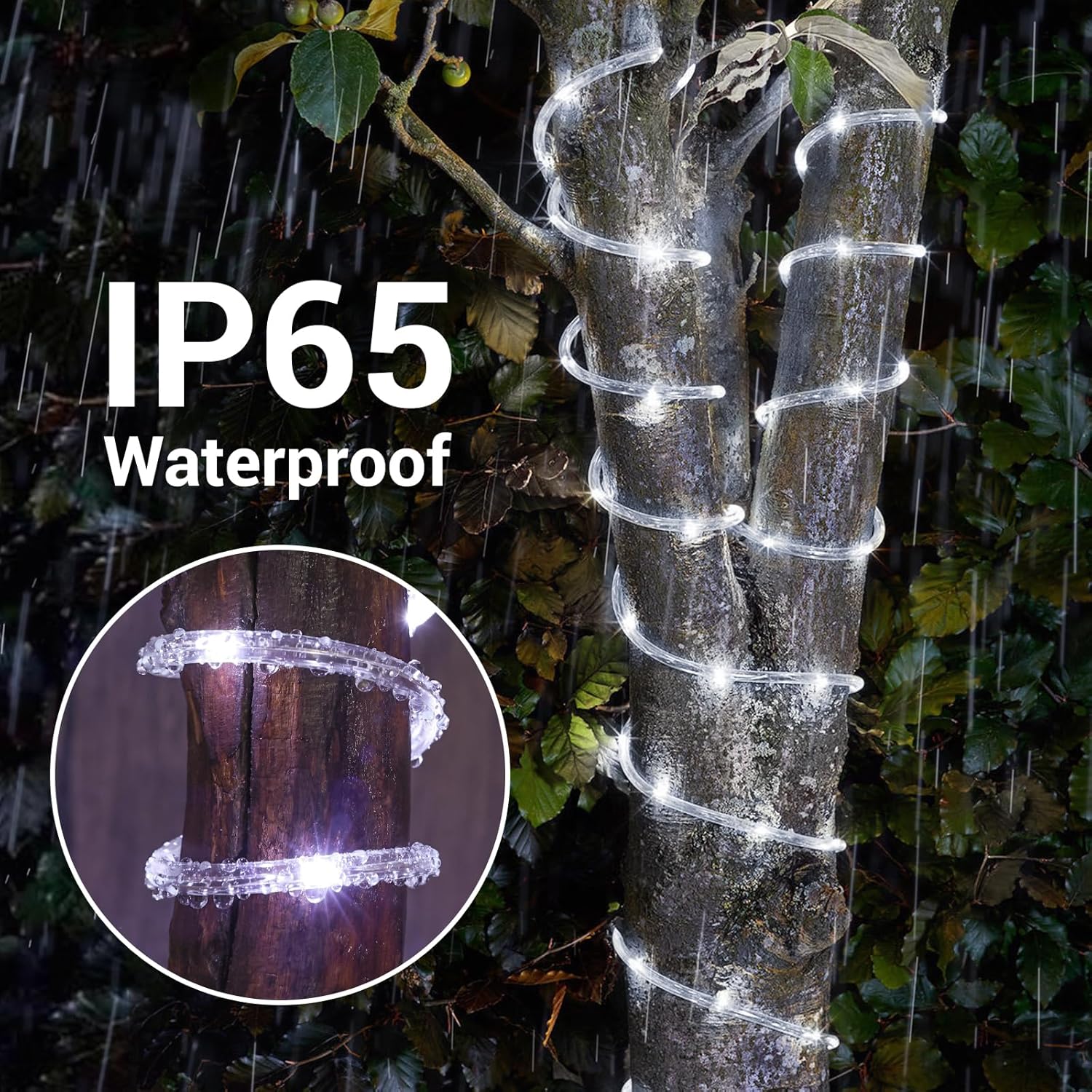 Solar Rope Lights by [Brand Name] - 132ft 400LED Waterproof Outdoor String Lights | 8 Modes for Garden & Patio Decor