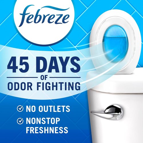 Febreze Bathroom Air Freshener - Odor-Fighting Plug-In Alternative | Linen & Sky Scent, 2 Count