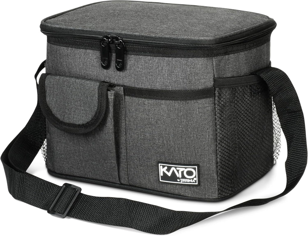 Tirrinia Insulated Lunch Bag - Leakproof Soft Cooler for Adults & Kids | Charcoal Color, Perfect for Work, School, Picnics
