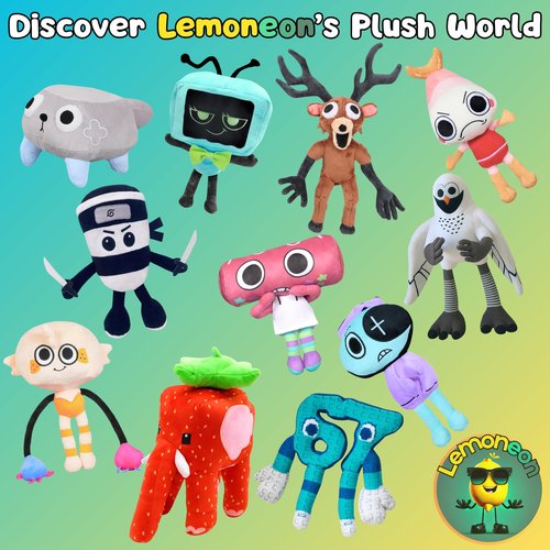 Lemoneon Dandy's World Plush 10" Pebble Plush Stuffed Figure Pillow for Video Game Fans Room Decor