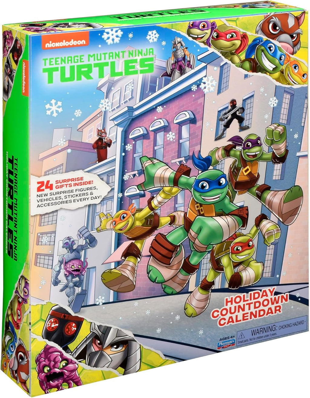 Playmates Toys Teenage Mutant Ninja Turtles Holiday Countdown Calendar - Fun Festive Gift for Kids