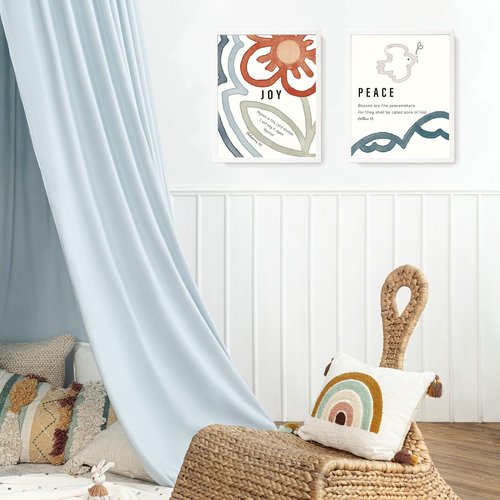LARTSFRO Jesus Bible Kids Wall Decor - Christian Art Prints with Bible Verses | 10x8 Inch Set of 4 Unframed