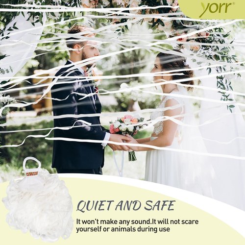 100pack No Mess Streamers,Romantic White Confetti Poppers for Wedding Toss,Hand Throw Party Poppers For Engagement Birthday Party,Graduation,Christmas,New year Celebrations(White,100pcs)