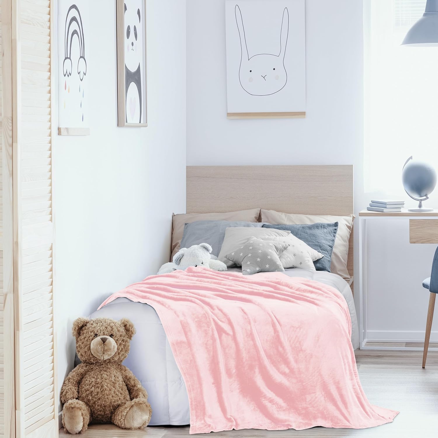 Utopia Bedding Fleece Blanket - Soft Pink Microfiber Twin Size | Luxury Anti-Static 300GSM (60x80 Inch)
