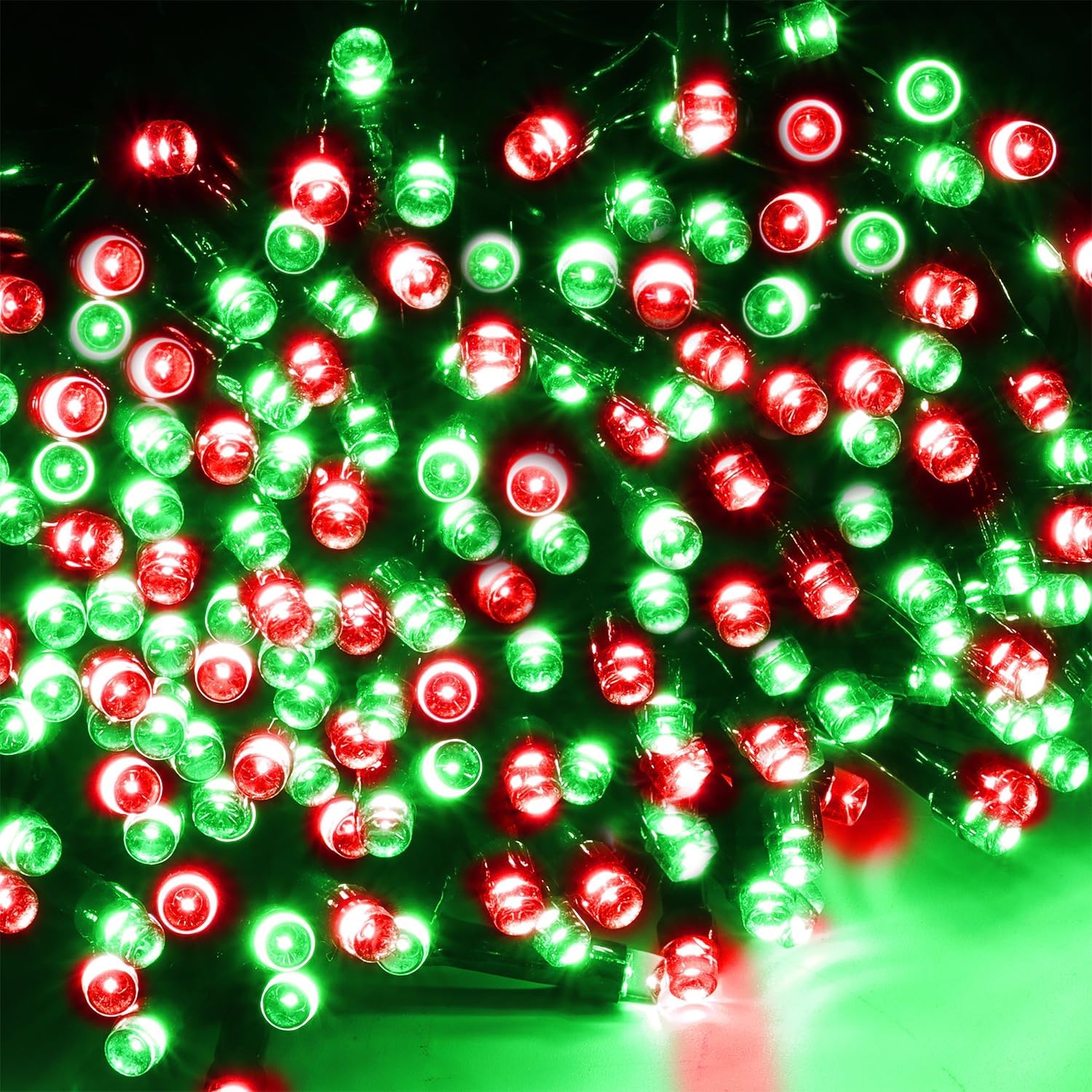 WATERGLIDE 1000 LED Christmas String Lights - 328 FT Green Wire Fairy Lights with Remote & 8 Modes | Waterproof for Outdoor Holiday Decor