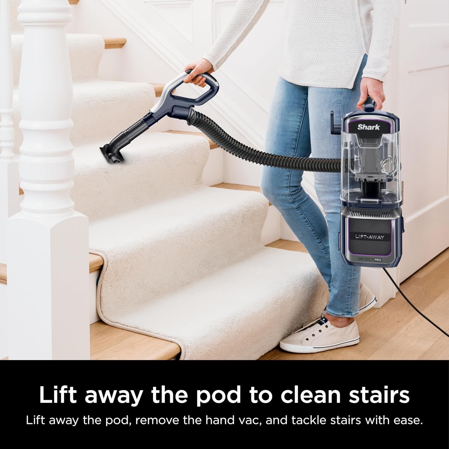 Shark Detect Pro Speed Lift-Away Vacuum - Bagless, DuoClean, Anti-Allergen, Odor Neutralizer | Model LA742
