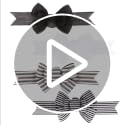 Black and White Striped Christmas Burlap Bows for Wreaths & Trees (2 Pack)