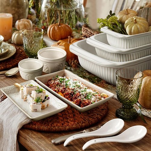 Artena Bright White Soup Spoons Set of 6 - Ultra-Fine Porcelain for Ramen, Pho & Cereal | Deep Oval Hook Design