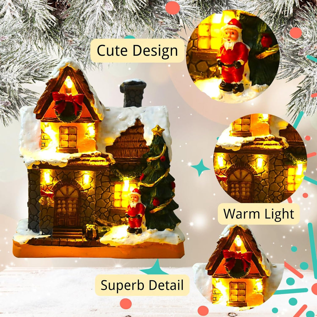 Regine Switzerland Christmas Village Houses - Warm Light Battery Operated Tabletop Decoration | Perfect Xmas Gift
