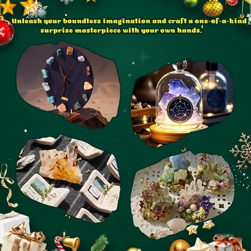 Crystal Advent Calendar 2025 by [Brand Name] - 24-Day Christmas Countdown with Natural Chakra Stones - Ideal Gift for Kids & Pet Lovers
