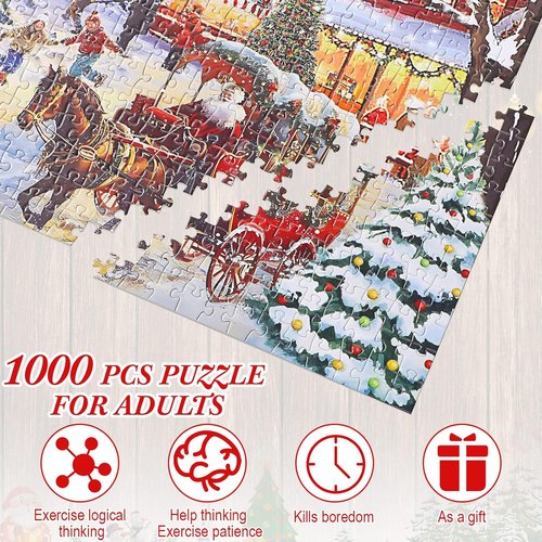 Civaner 1000 Piece Christmas Puzzle - Winter Village Snow Scene | Perfect Holiday Family Activity