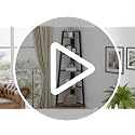 5-Tier Tall Corner Bookshelf, Industrial Rustic Corner Storage Shelf