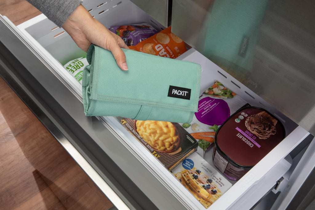 PackIt® Freezable Lunch Bag, Sage, Built with ECOFREEZE® Technology, Foldable, Reusable, Zip and Fold Closure with Buckle Handle, Designed for Work Lunches and Fresh Lunch On the Go