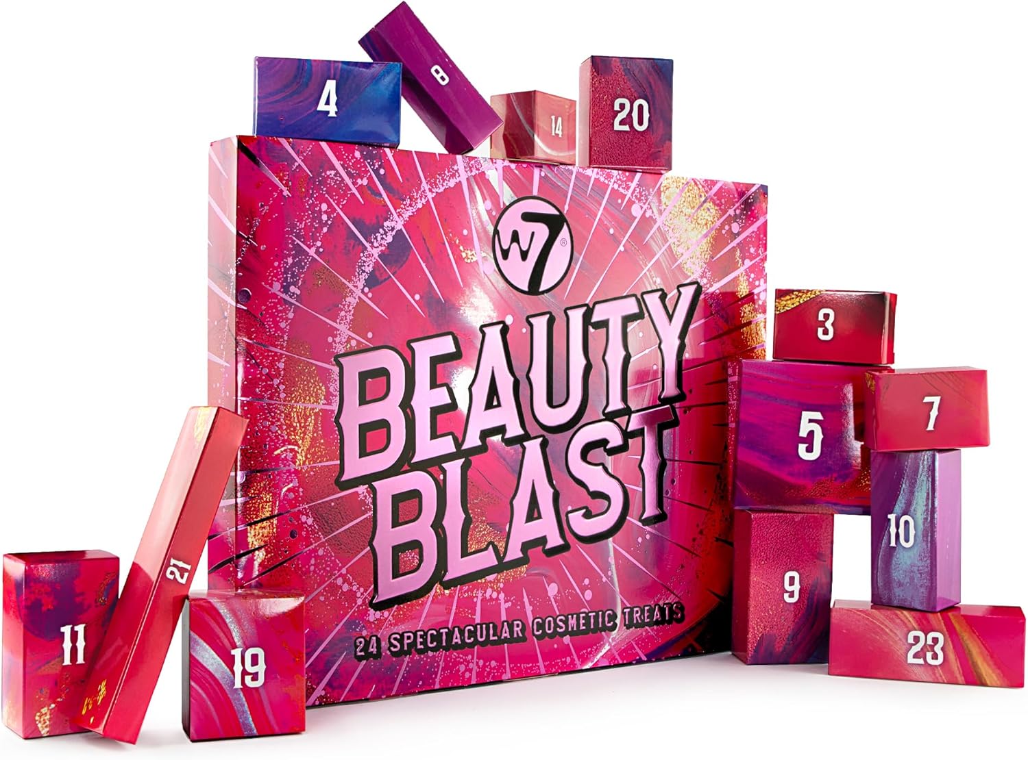 W7 Beauty Blast Makeup Advent Calendar 2025 | 24 Days of Cruelty-Free Surprises in Festive Box
