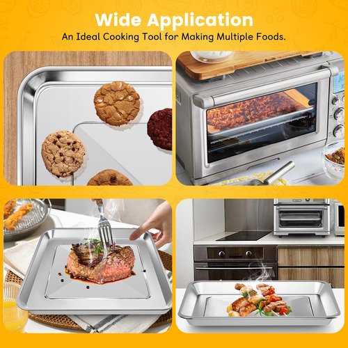 GWBSXM 12" × 12" Baking Pan for Breville BOV800XL BOV810BSS BOV845BSS BOV900BSS Smart Oven, Compatible with Ninja SP100 SP101 SP1001C SP201 Air Fry Oven