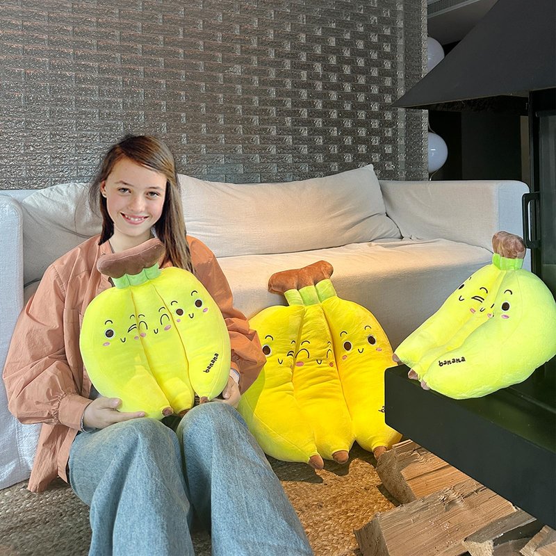 Hofun4U Banana Plush Pillow - 13" Stuffed Animal Fruit Toy Pillow Holiday for Girls Boys