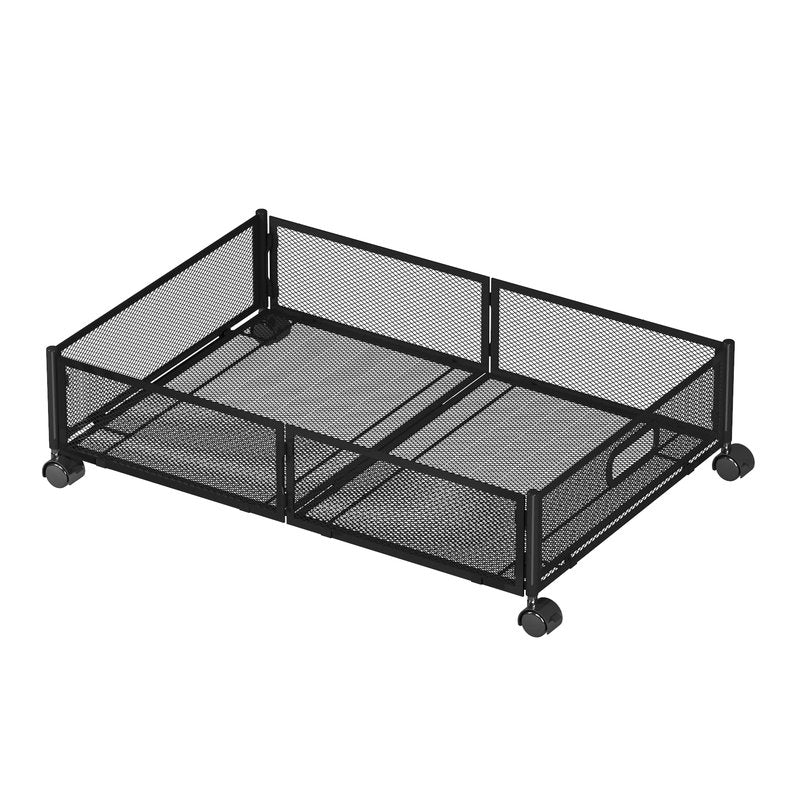 Uyokcnie Foldable Bedroom Storage Organization with Handles - Under Bed Storage Containers with Wheels - Bins Drawer for Clothes, Blankets and Shoes
