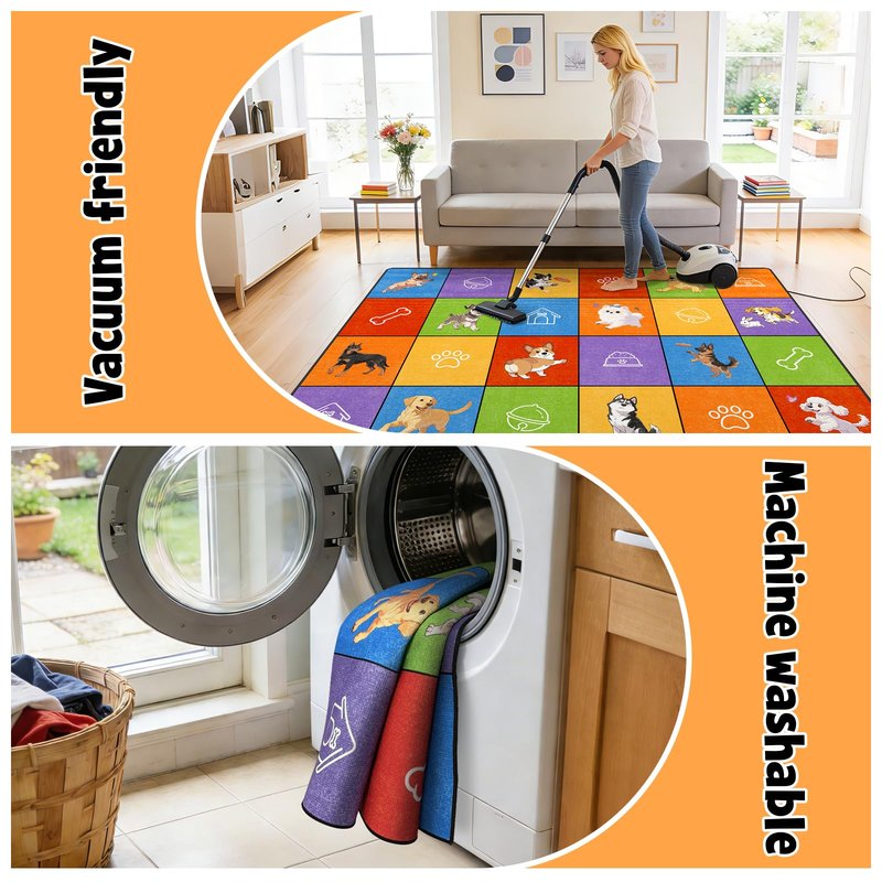 Boshengya Space Rockets Rug for Kids Room 48x72'' Solar System Area Rugs for Boys Bedroom Kids Rugs for Playroom Space Planet Theme Rug Living Room Dining Room Decor