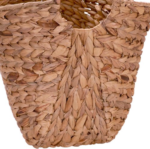 ML-4002 Tall Water Hyacinth Wicker Basket by Household Essentials - Natural Brown with Handles