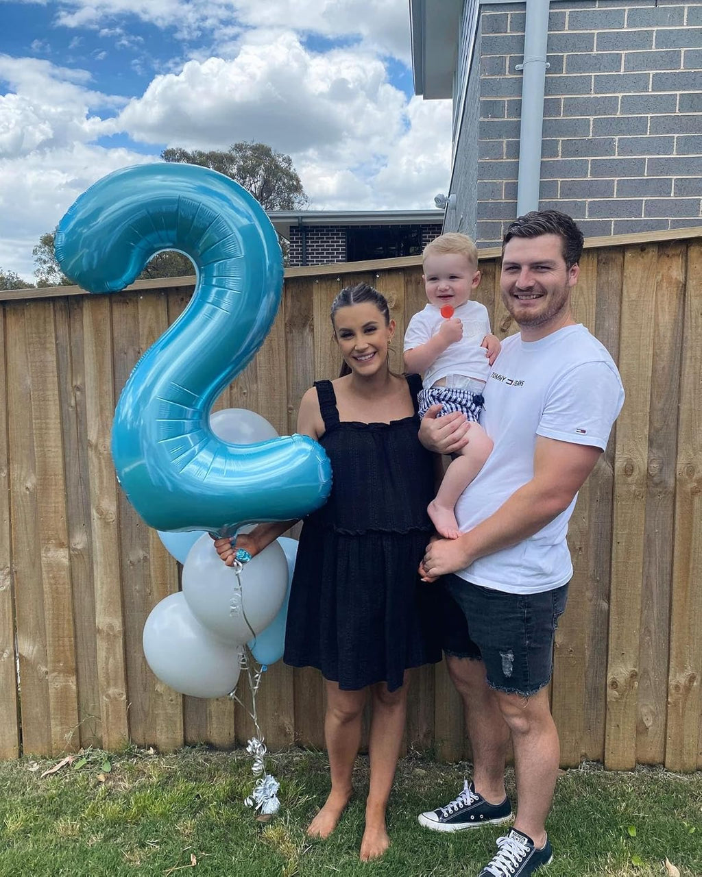 Pearlescent Blue Number 7 Balloon - 40 Inch Birthday Decoration for Kids & Adults