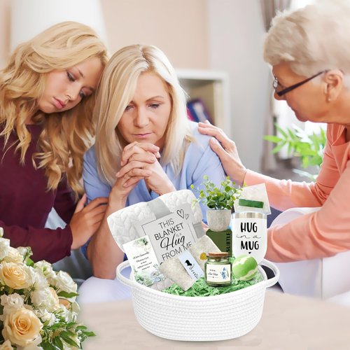 Sympathy Gift Baskets Bereavement Gift Ideas Care Package for Women Miscarriage Gifts for Mothers Condolences Gift Basket for Loss Sympathy Gifts for Loss of Loved One Father Grief Gifts for Women